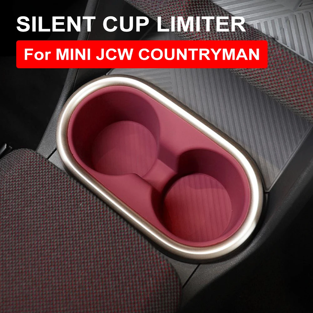 

Car Cup Holder Liner For Mini Countryman U25 2024 2025 Interior Protection Silent Anti-Slip Pad Auto Styling Accessories