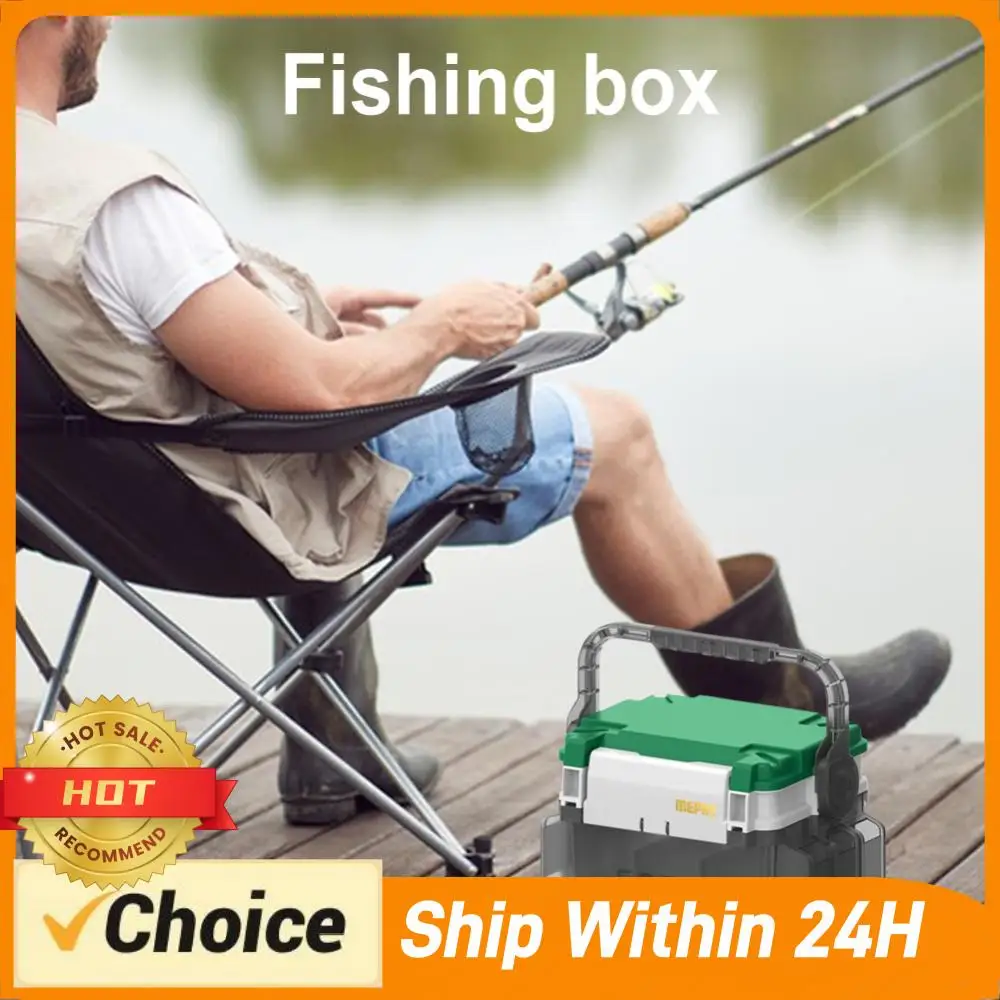 

Двухслойный ящик для рыболовных снастей с ручкой, чехол для переноски рыболовных снастей, портативный, многофункциональный, большой вместимости, для мужчин и женщин