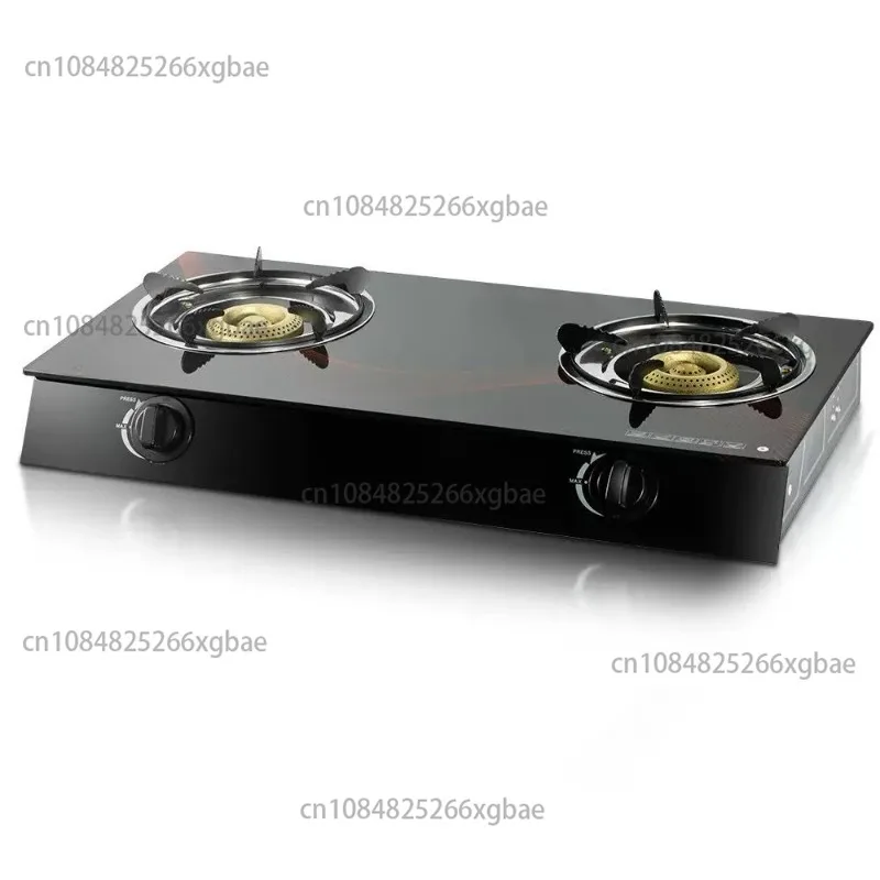 Dual Burner Gas Stove High Quality Electronic Ignition Countertop Kitchen Cookware Without Cylinder