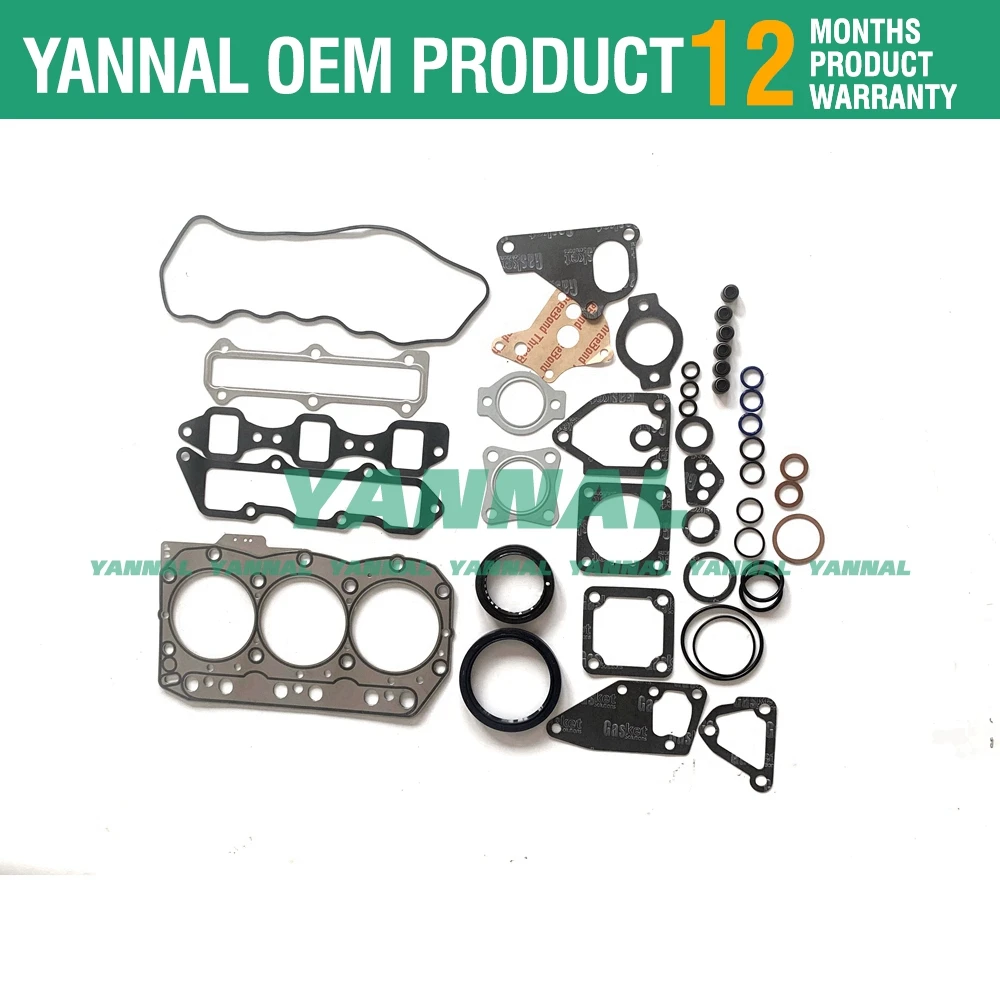 3TNC80 3TNC80L Full Overhaul Gasket Kit For Yanmar Engine F200 Tractor Repair