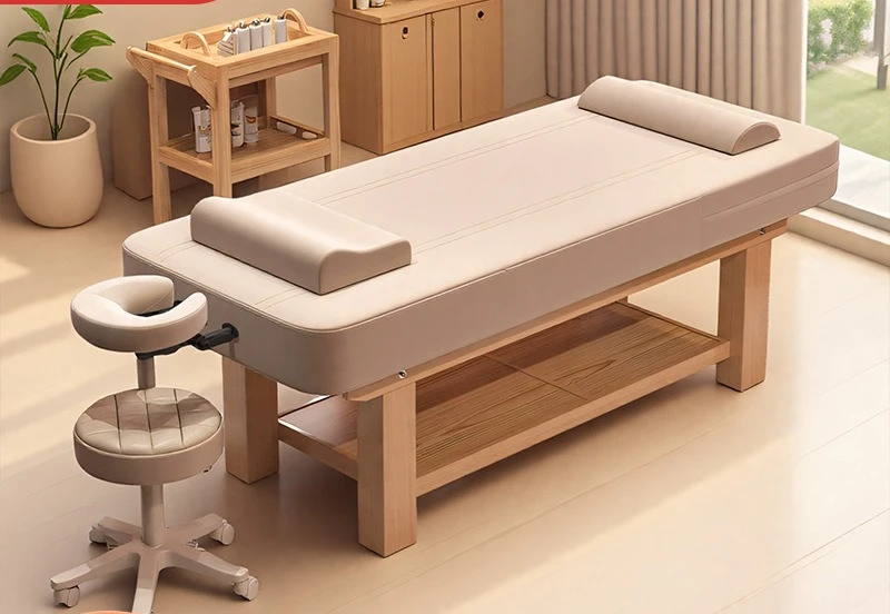 Solid wood beauty bed, specialized massage ear therapy massage bed for beauty salons