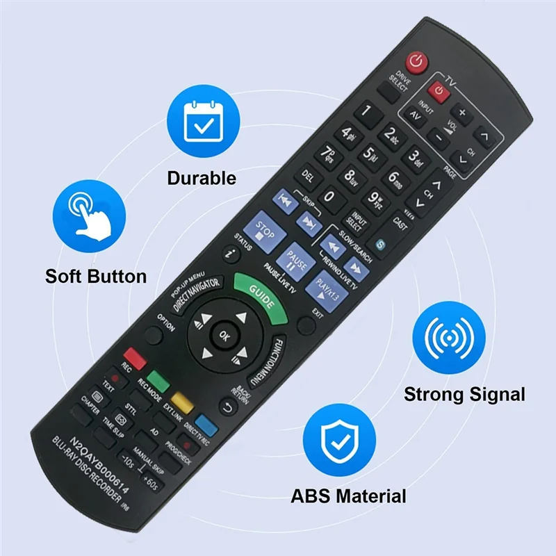 N2QAYB000614-mando a distancia para Panasonic, reproductor de DVD Blu-Ray, DMR-BWT700EB, DMR-BWT700, DMR-BWT800EB, DMR-BWT800