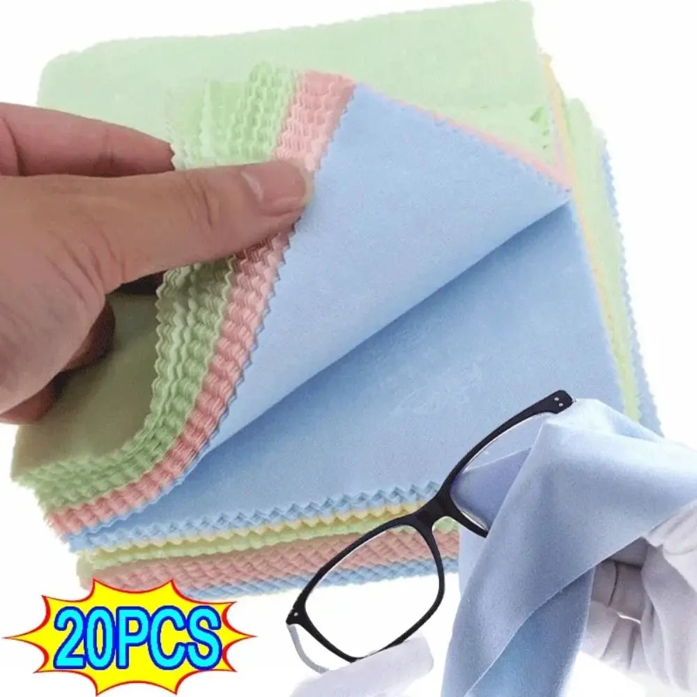 Portable Microfiber Glasses Cleaner Square Random Color Cleaning Cloth Phone Screen Cleaning Wipes