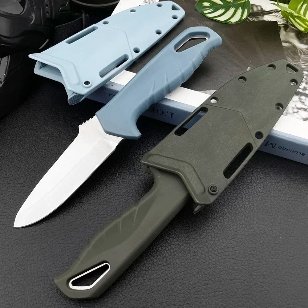Multiple Colors Outdoor 18040 Fixed Blade Camping EDC Knife Multifunctional Serrated/ Full Blade Wilderness Climbing Hiking Tool