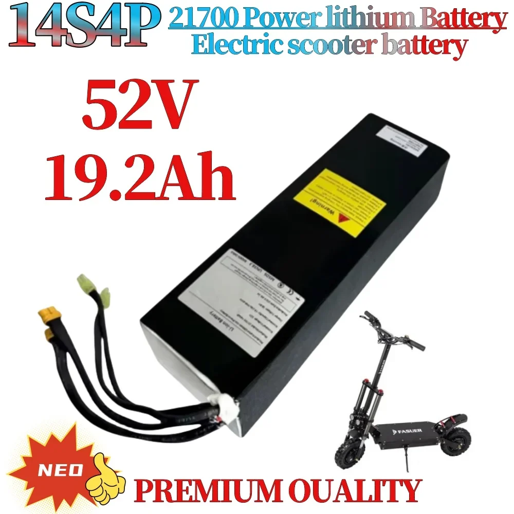 14S4P 52V 19.2Ah 21700 Li-ion Battery Pack Dual Port Fast Charging Suitable For Dual Drive Electric Scooters