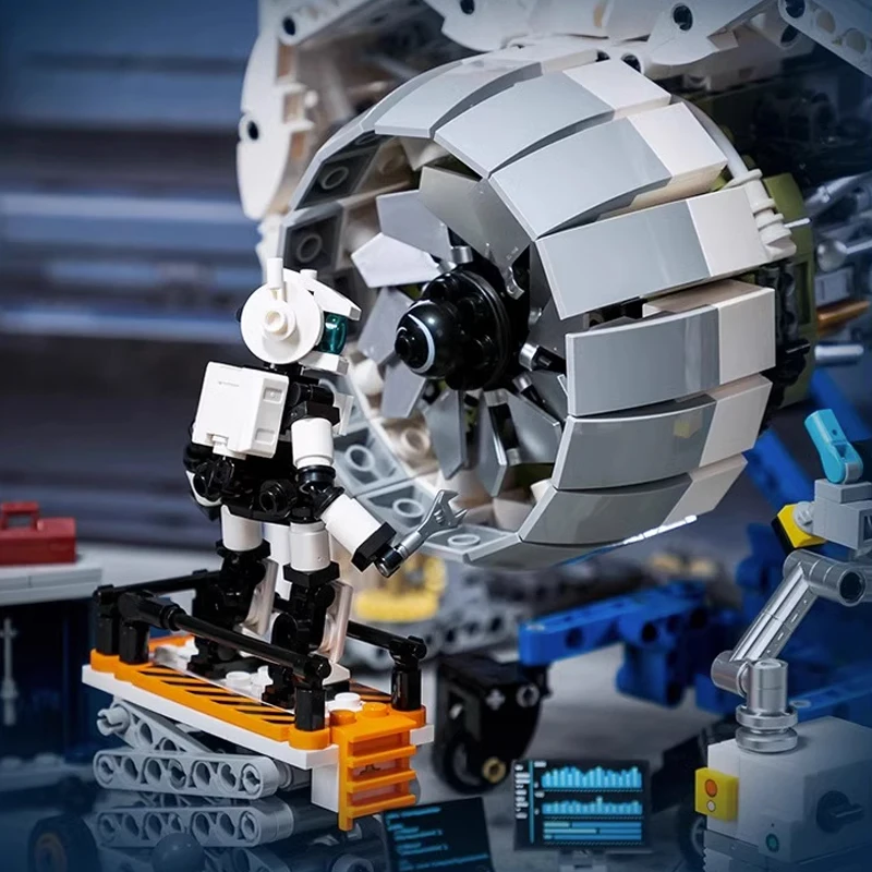 Technical MOC Pantasy 85006 Plane Airplane Aircraft Engine Workshop Model 2000PCS Building Blocks Brick Puzzle Toys for Gift