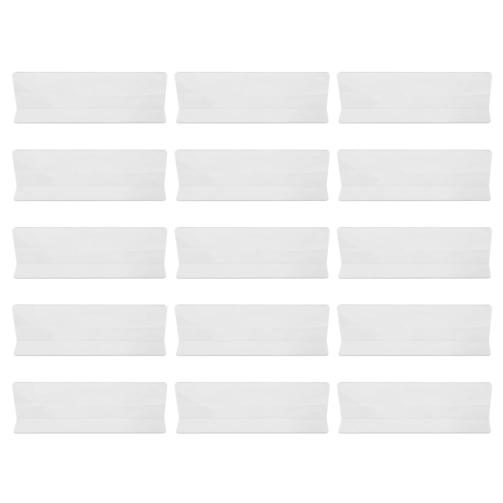 

15pcs Shelf Dividers Supermarkets Wardrobe Plastic Pantry Organization Storage Clear L Shaped PVC Side Splitters