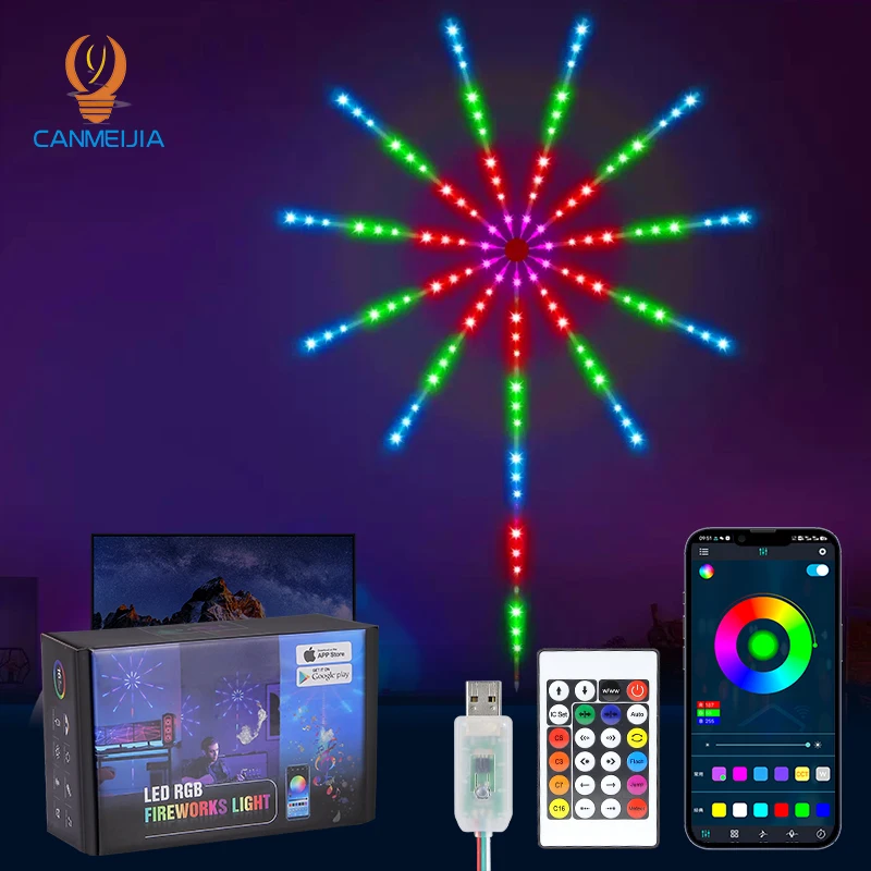 

Led Strip Light Firework Bluetooth Smart Neon Strip APP Led Lights Strips Usb 5V Led Strips Christmas Party Decoration