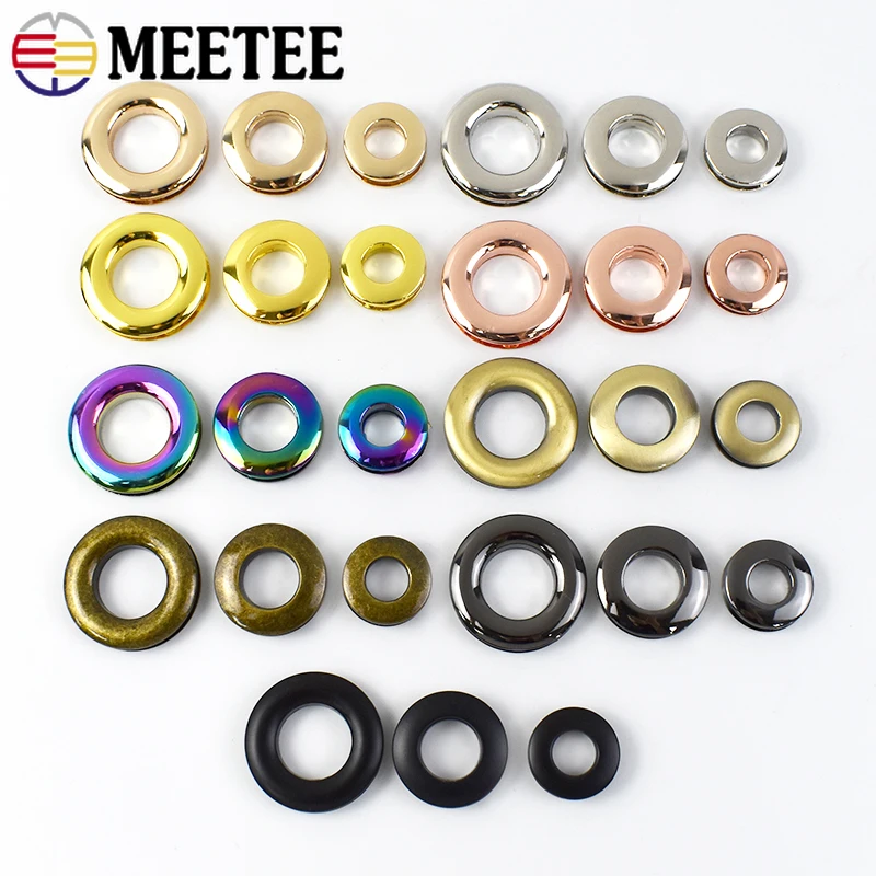 4/10Pcs Meetee Metal O Ring Eyelet Buckles Screw Grommet Handbag Decorative Clasp Bag Strap Belt Craft DIY Sewing Accessories