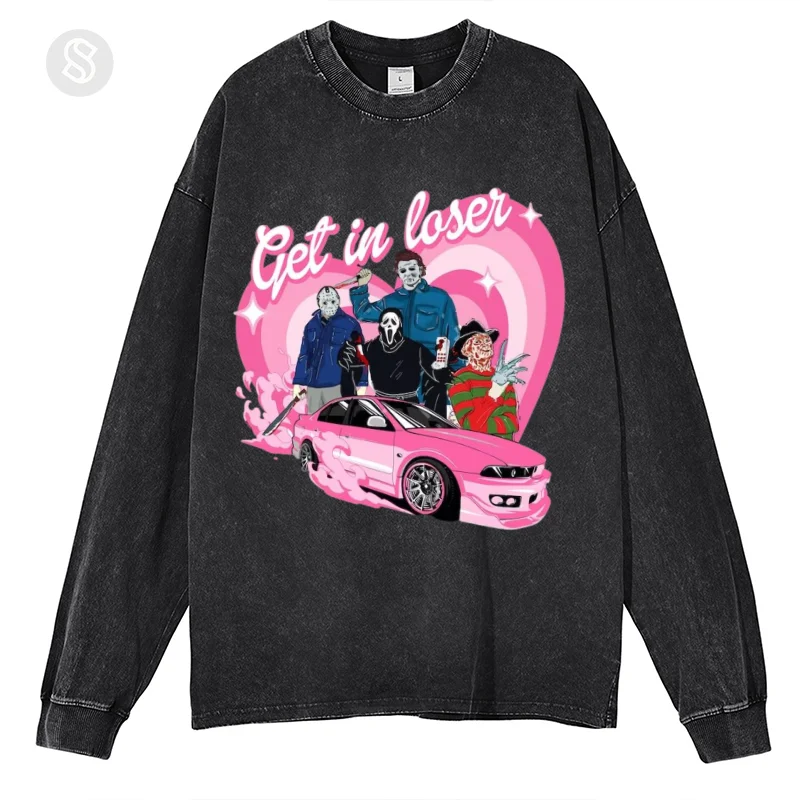 Cool Girl High Street Sweater Casual Loose Sweatshirt Hiphop Woman Hoody Oversize Autumn Pullover Breathable Streetwear