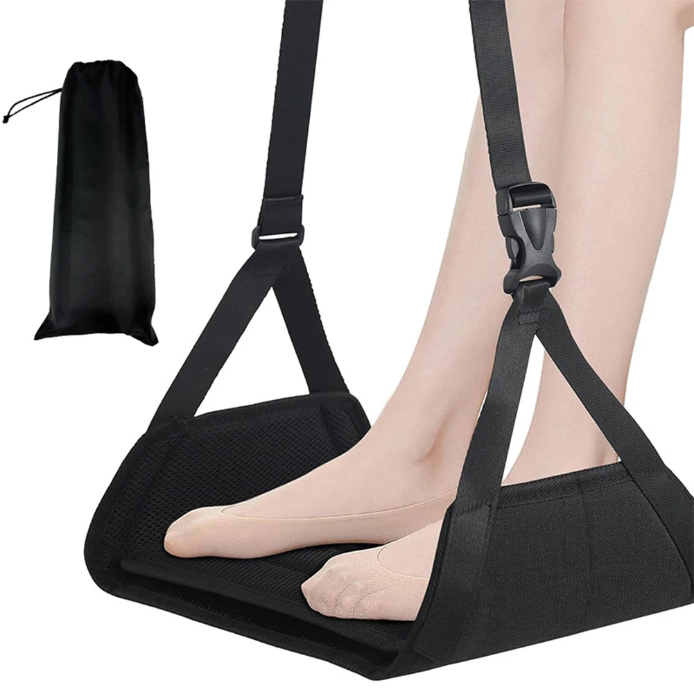 Portable Airplane Footrest Desk Foot Hammock Foot Sling for Plane Travel Accessories