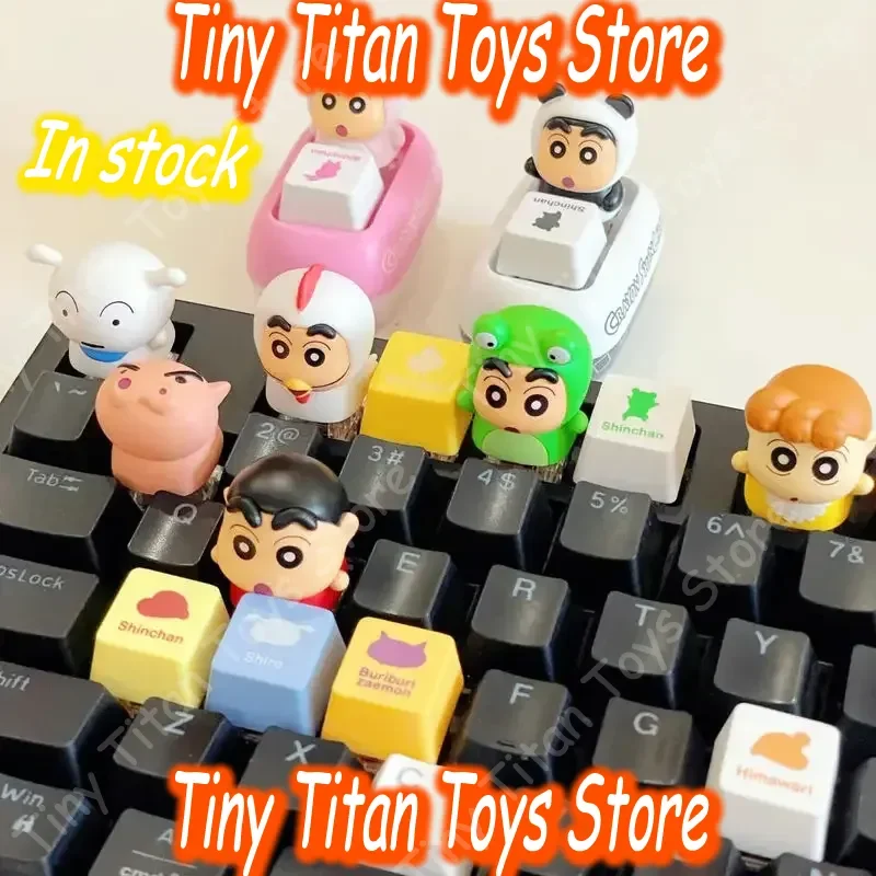 

52toys Crayon Shinchan Keycap Authentic Blind Box Cross Axis Tap Relieve Stress Relief Toy Trendy Figure Desk Decor fans Gift