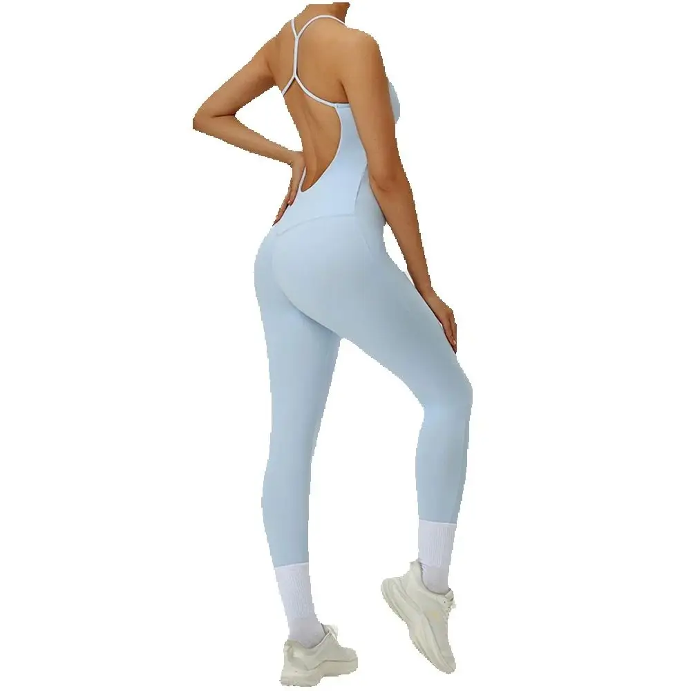 

Yoga Set Backless One-piece Suit Female Rompers Quick Dry Yoga Clothing Workout Bodysuits Sports Outfit Jumpsuit Women Tracksuit