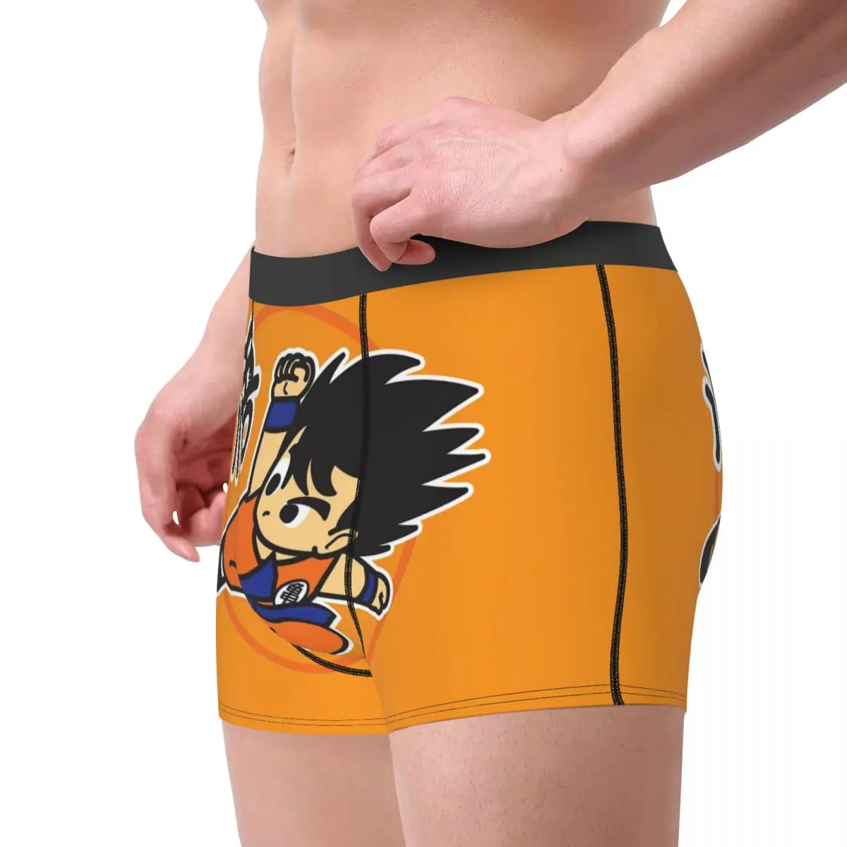 Men Flying Kick Goku Underwear DBZ dragon ball Sexy Boxer Briefs Shorts Panties Homme Breathable Underpants Plus Size