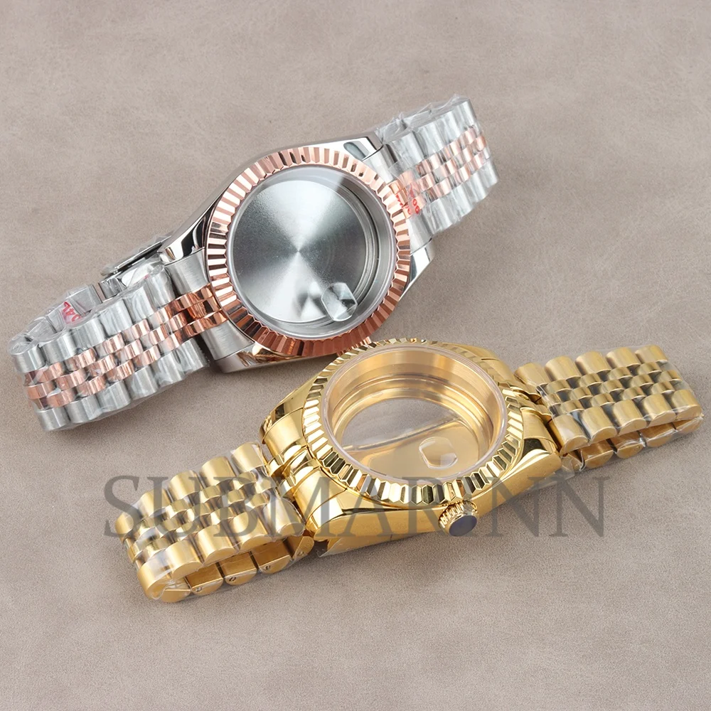 ローズゴールド-ゴールド-36mm-39mm-腕時計ケース-nh35-サファイアガラス-ソリッドステンレススチール-ジュビリーブレスレットストラップ-デイトジャスト-nh35-nh36-ムーブメント対応