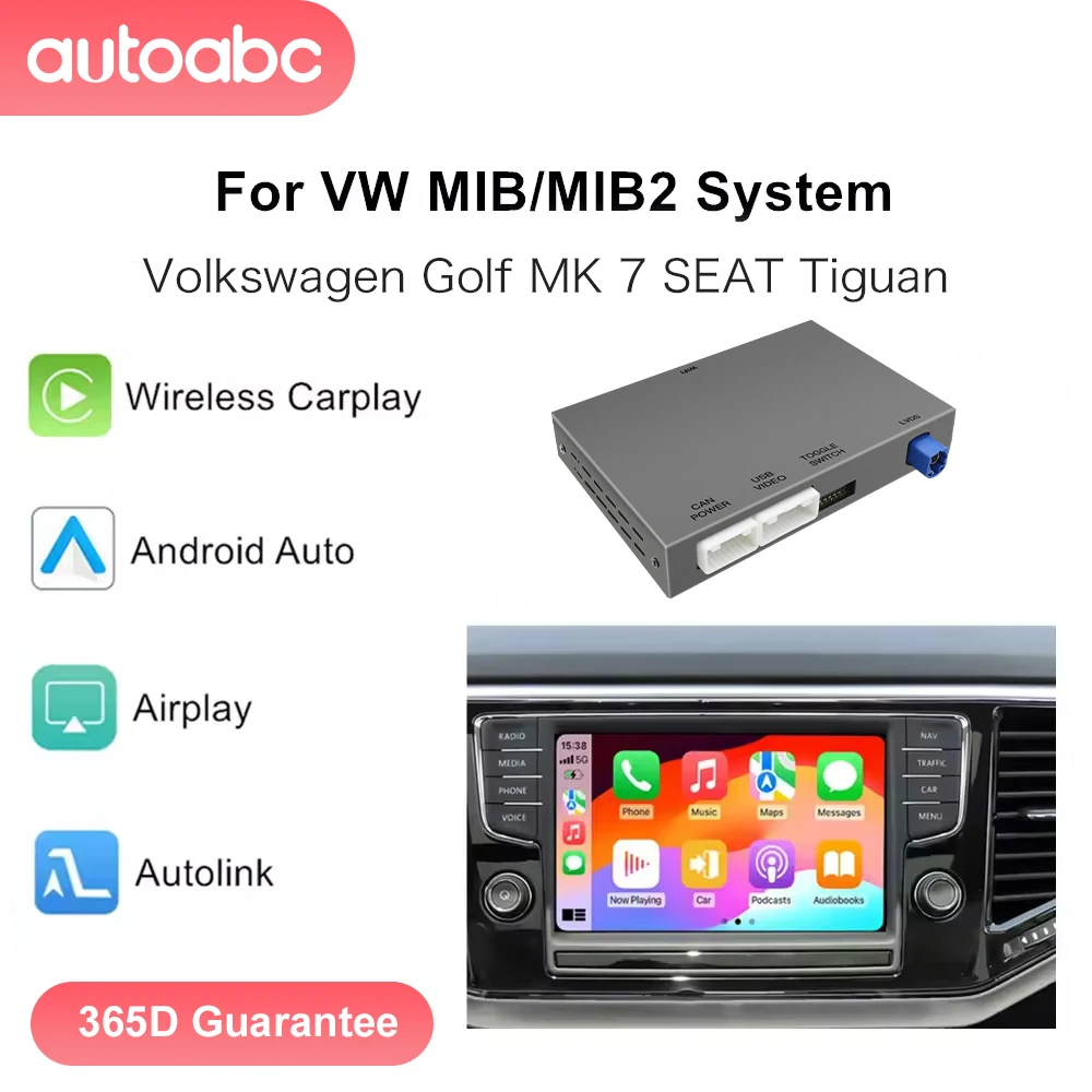 AUTOABC Wireless Carplay Android Auto For Volkswagen VW Golf 7 Tiguan Lamando Magotan Phideon Teramont with MIB1/MIB2 System