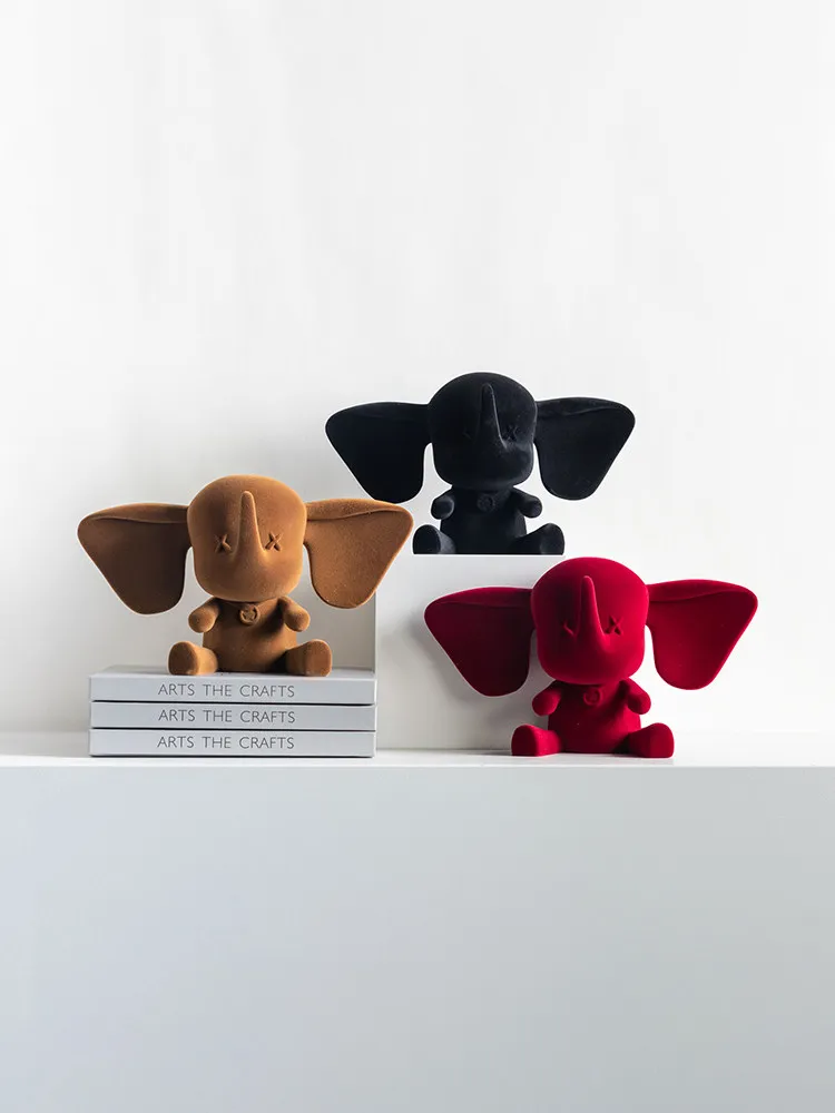 Modern Creative Flocking Dumbo Cartoon Home Hotel Model Room Children's Room Christmas Decorations