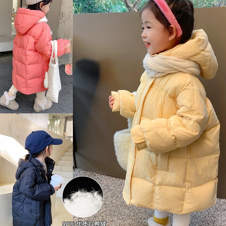 

Children Clothing Girls Clothes Warm Winter Cotton Jacket Hooded Coat Teen Thicken Outerwear Kids Waterproof Parkas 2023 W99