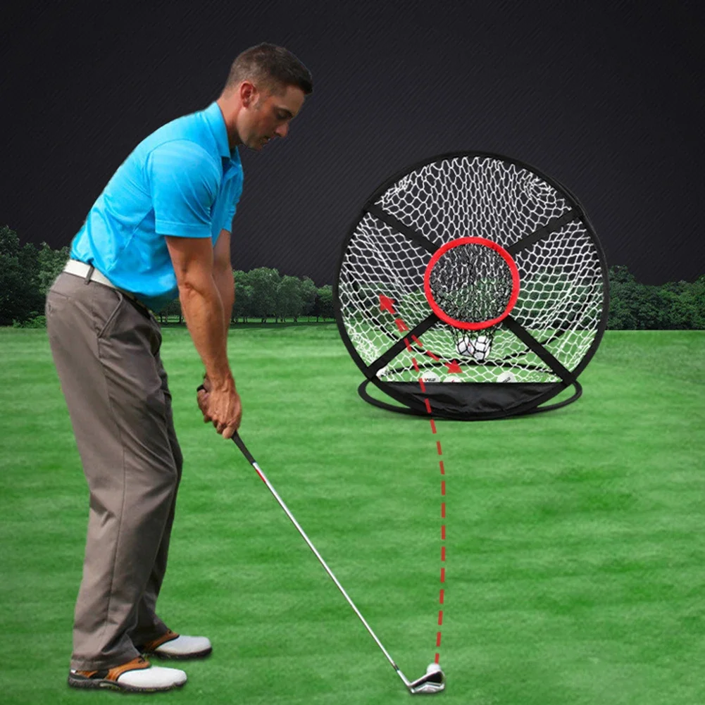 Golfing Practice Net Foldable Golf Swing Trainer Portable Golf Pitching Cages for Indoor Outdoor Training