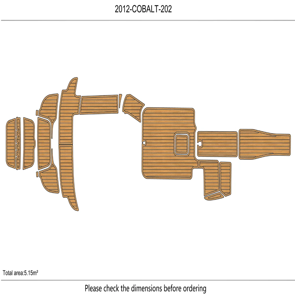 

2012 COBALT 202 cockpit swim platform 1/4" 6mm EVA Foam Teak floor SeaDek MarineMat Gatorstep Style Self Adhesive