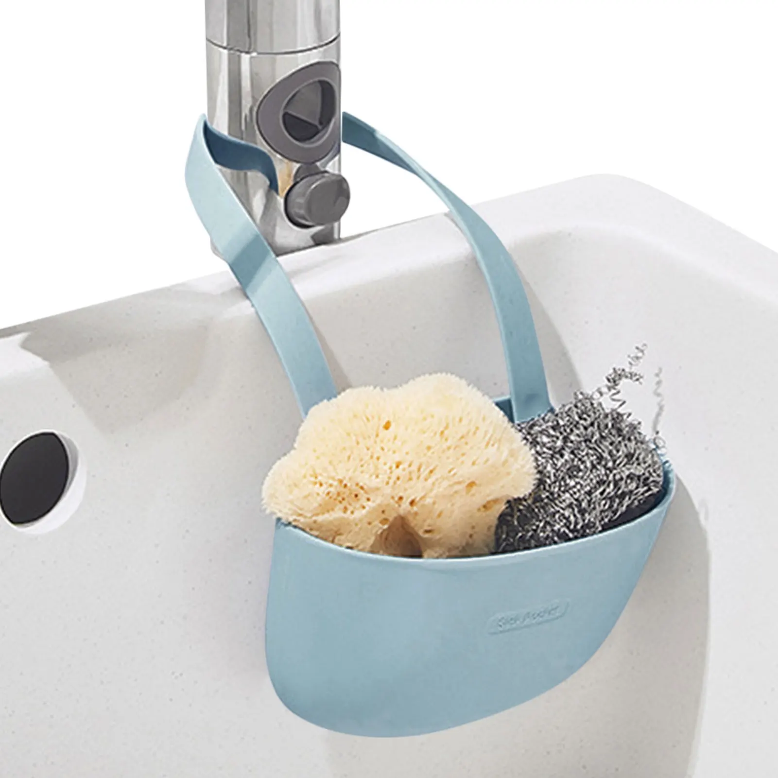 Kitchen Sink Sponge Holder Drainage Rack Hanging Basket Adjustable Faucet Holder Kitchen Bathroon Sink Accessories