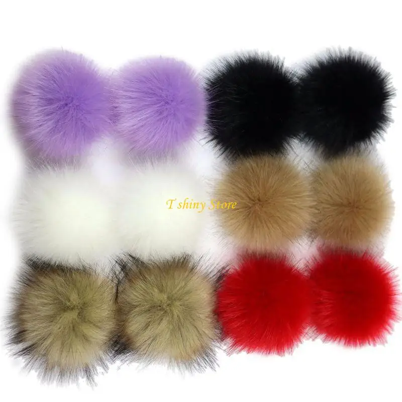

N58F 12pcs Pompoms Pom Pom Ball for Knitting Crafts Accessories Hats DIY