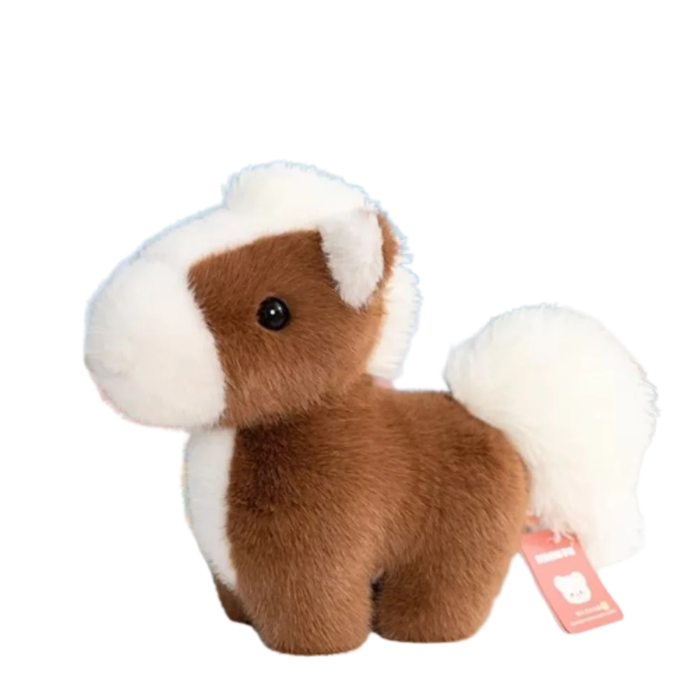 

Standing Simulation Pony Plush Toy Simulation PP Cotton Animal Horse Plush Doll Long-Haired Soft Horse Stuffed Toy Children