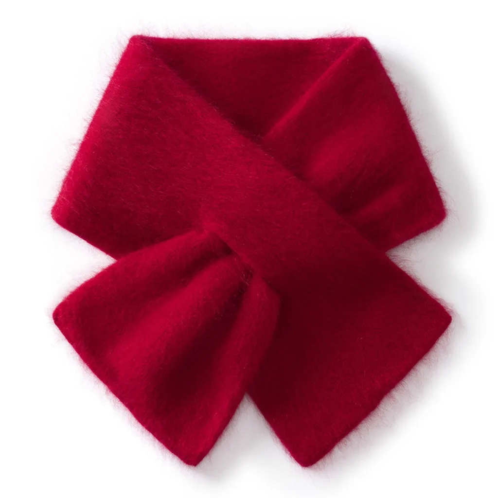 Goat Cashmere Scarf Brushed Cashmere Neck Scarf Cross-Through Scarf Skin-Friendly For Casual Shopping Gifting Coat