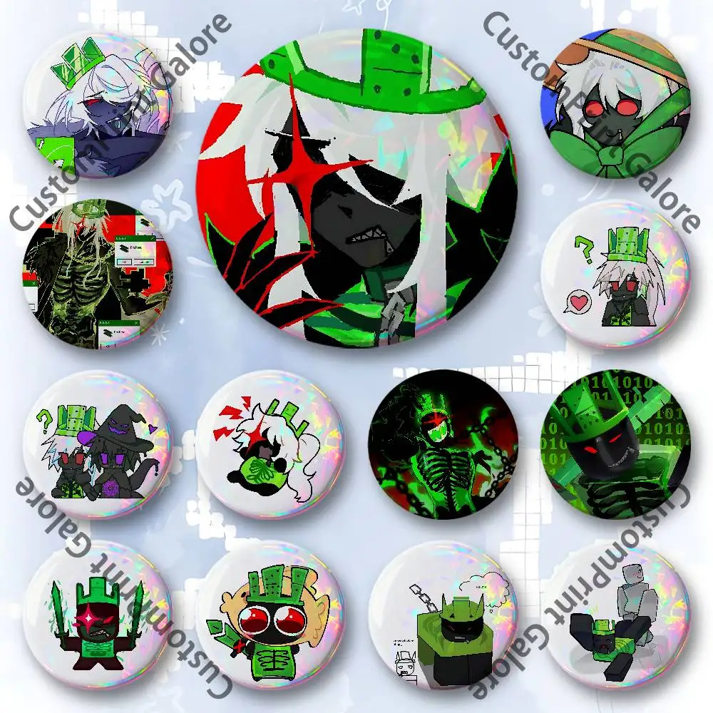 

1x1x1x1 Laser Film Badge Tinplate Brooch Lapel Pin HD Print Badge for Decoration DIY Accessories Gift