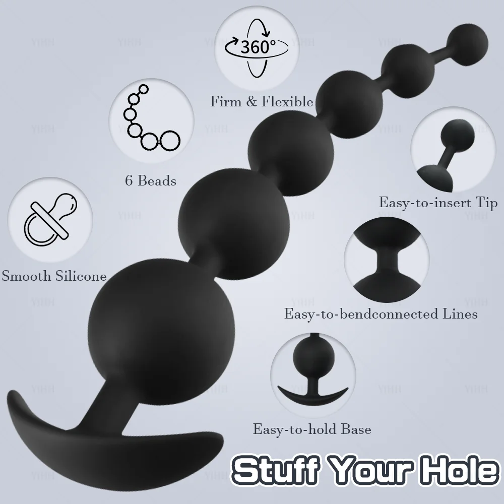 Super Long Anal Beads Anal Plug Prostate Massage Big Butt Plug Vaginal Balls Anal Stimulation Pull Bead Dildo Deep Anal sex Toy