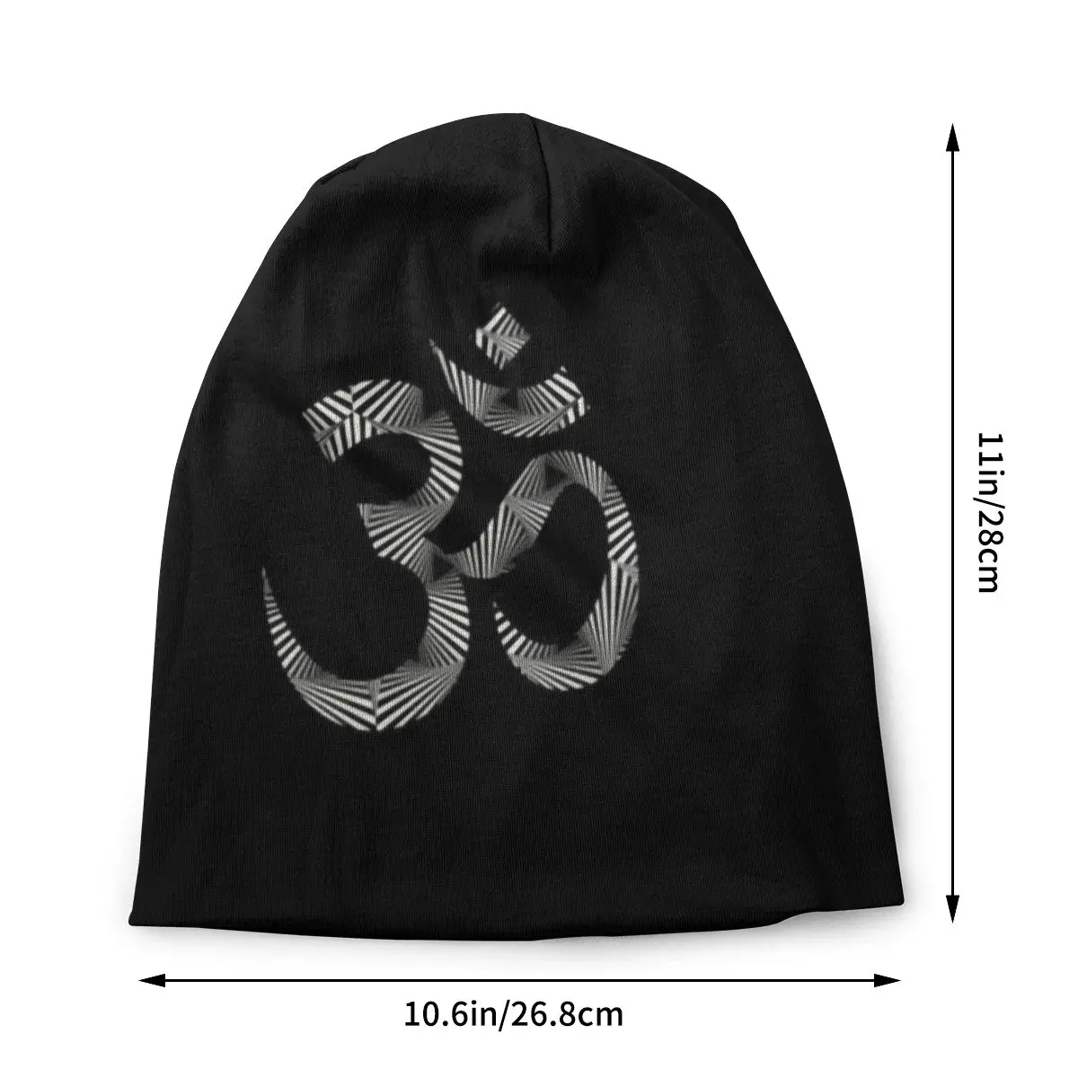 Custom Unisex Winter Warm Bonnet Knit Hats Hip Hop Spiritual Om Mandala Beanie Cap Ski Yoga Meditation Buddhism Aum Beanies For