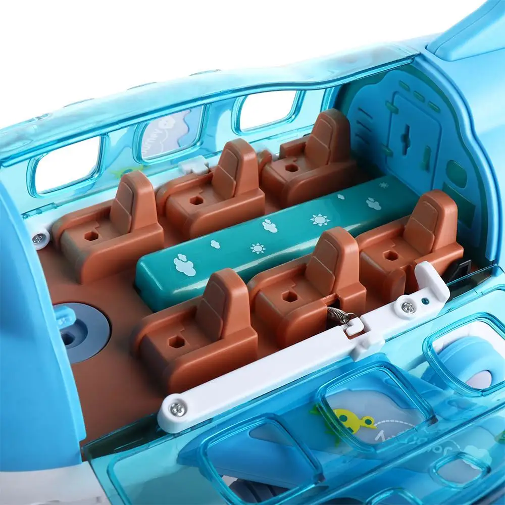 Zmontowany Model Samolotu Elektryczny Światła LED Muzyka Samolot Plastikowe Światła LED Model Samolotu LED Niebieski/Różowy Samolot Muzyczny dla Dziewczynki