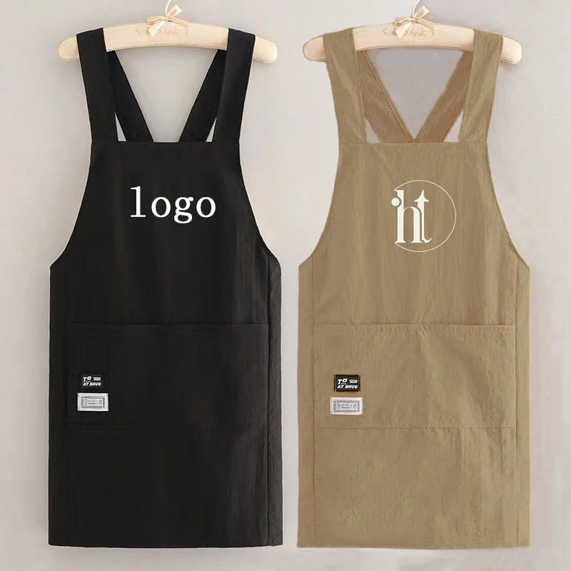 

Customizable Logo Elegant Crossback Apron For Adults Durable Stain Resistant Waterproof Cleaning Wear Unisex