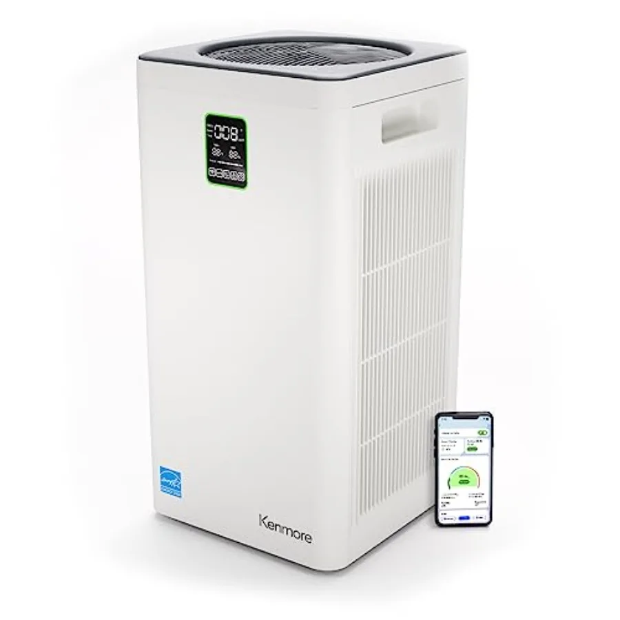

Очиститель воздуха PM4030 с фильтром H13 True HEPA, охватывающий площадь до 2300 кв. футов, бесшумная работа (24 дБ), 3-ступенчатая система HEPA-фильтрации, 5 скоростей.