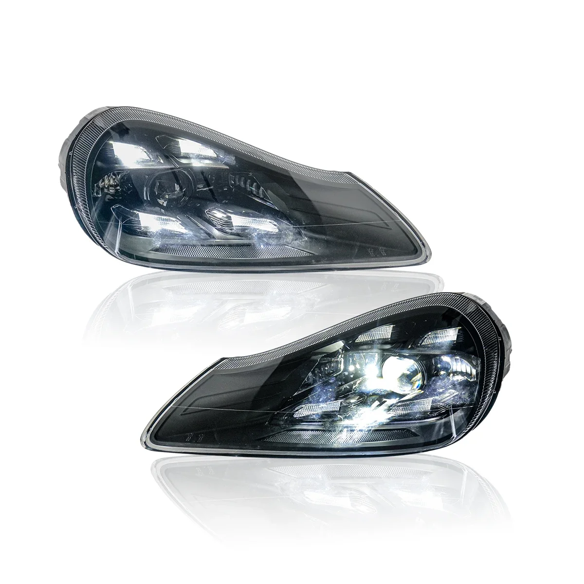 TYPY Car Headlamps For Porsche Cayenne 957 2007-2010 Upgraded 2021 Styling Headlights Dynamic Turn Signal Lamp Car Accessories