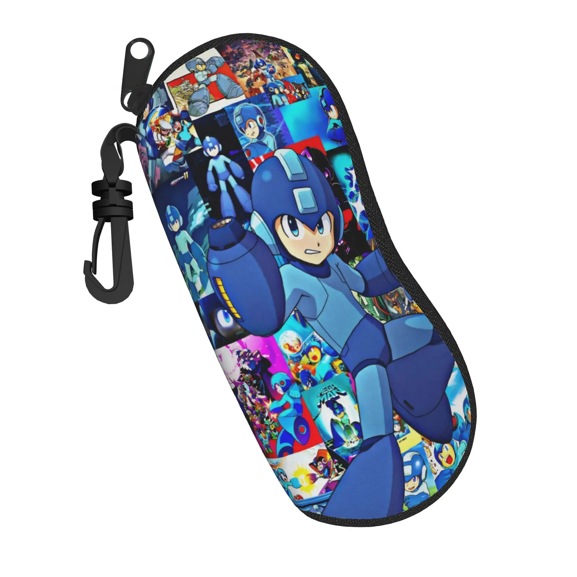 Mega man Merch Glasses Case for Girls Travel Accessories  Reading Storage Box Gift Eye Contacts Case