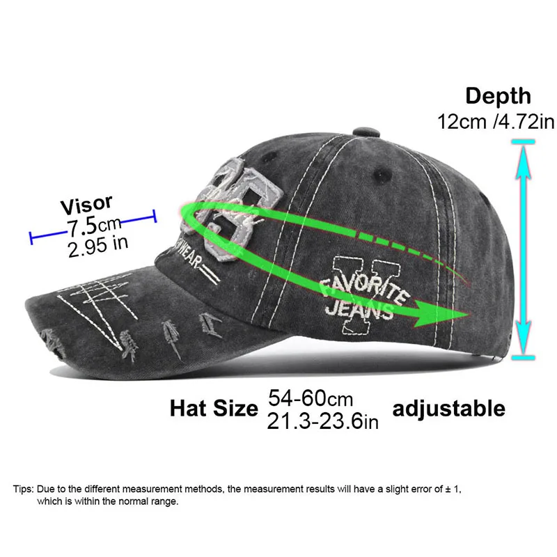 1985 قبعات البيسبول المطرزة للرجال والنساء خمر القطن المغسول قابل للتعديل في الهواء الطلق قبعات للحماية من الشمس للجنسين الشارع الشهير الهيب هوب القبعات #6