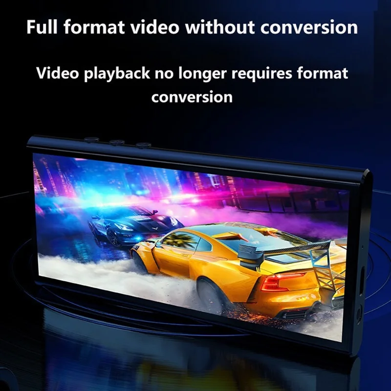 RUIZU H12 안드로이드 와이파이 블루투스 MP3 플레이어, 터치 스크린 뮤직 비디오 플레이어, 스피커 포함, 지지대 앱 다운로드, TF 카드, 4GB + 64GB