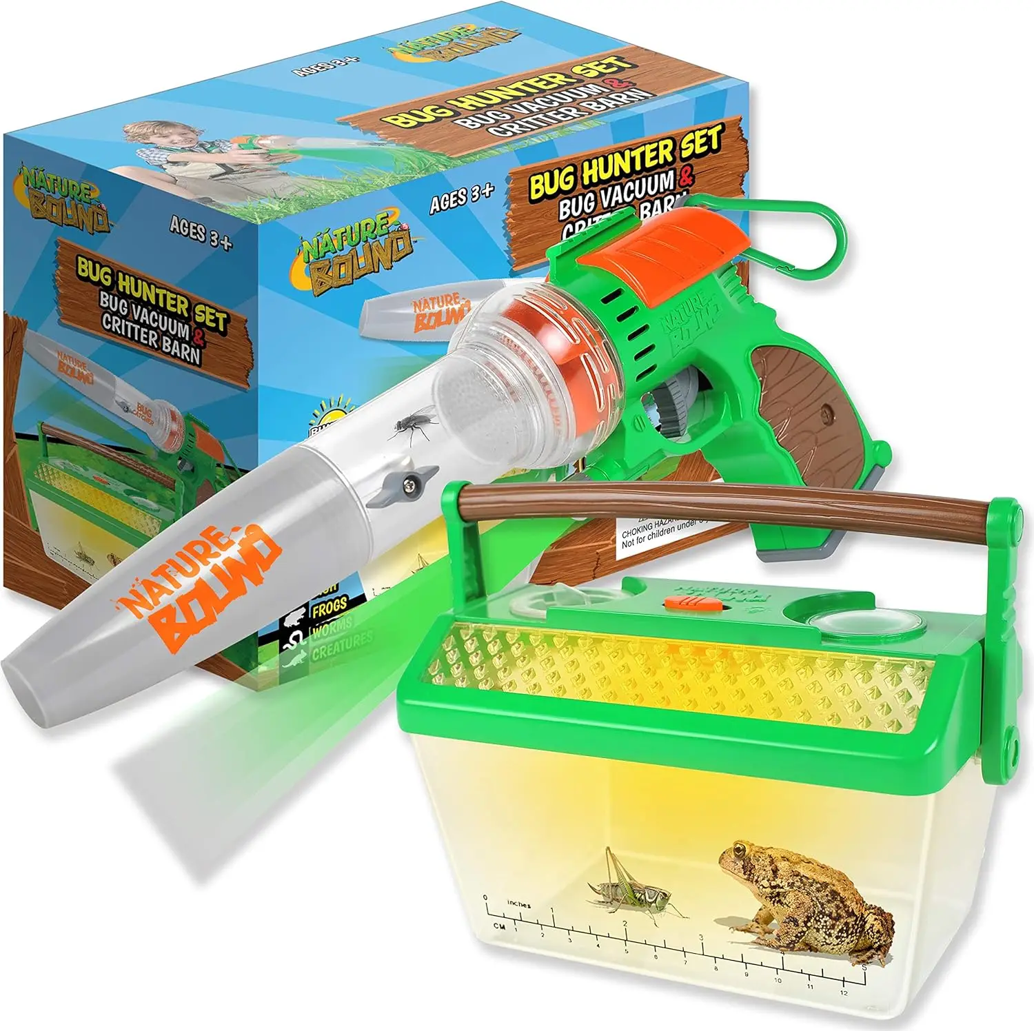 

Bug Catcher Vacuum with Light Up Habitat, Eco-Friendly Outdoor Toy for Kids, Includes Vacuum and Cage