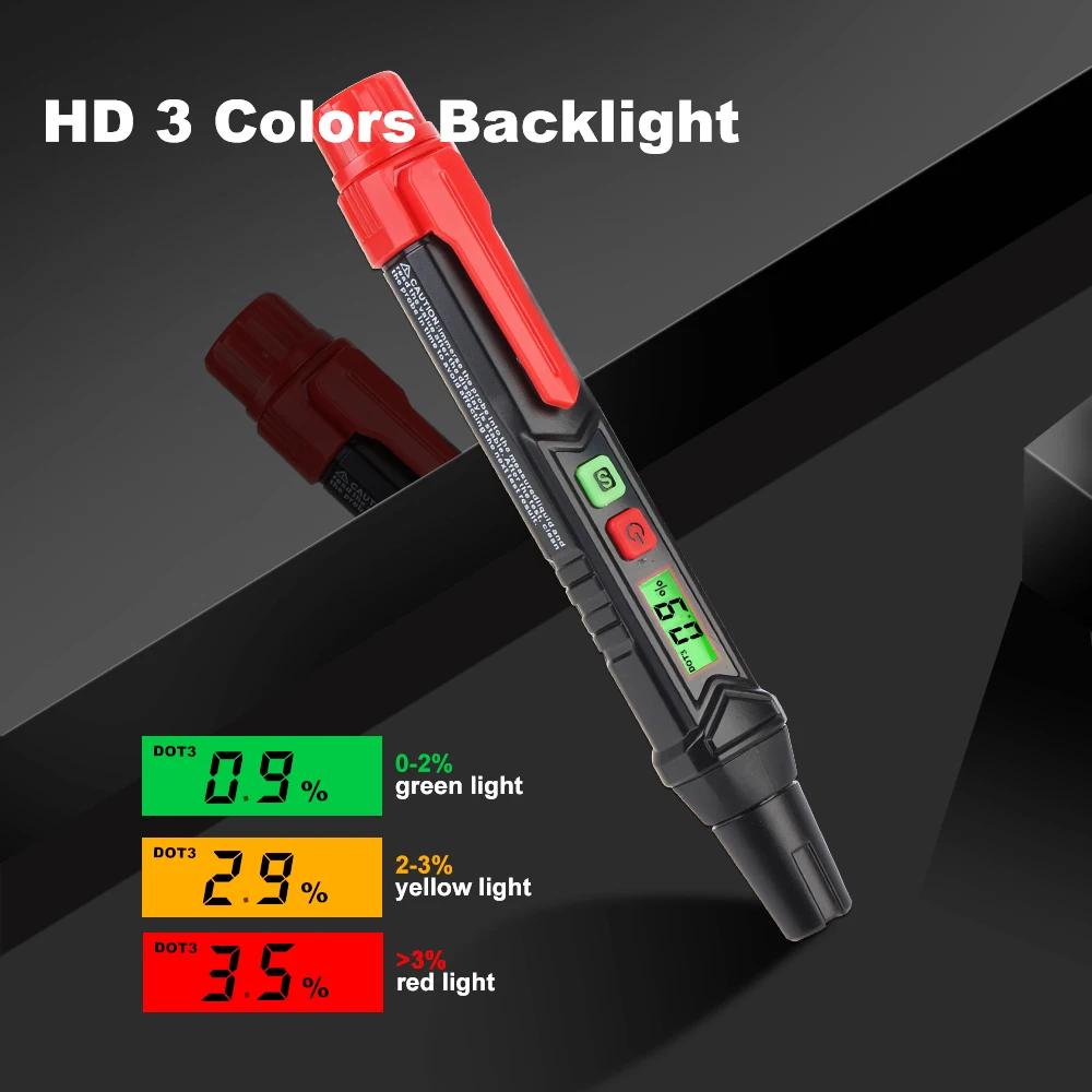 Car Accessories HT662 Brake Fluid Tester With LED Indicator Warning Test Pen For DOT3/DOT4/DOT5.1 Brake Liquid Oil Testing Tool