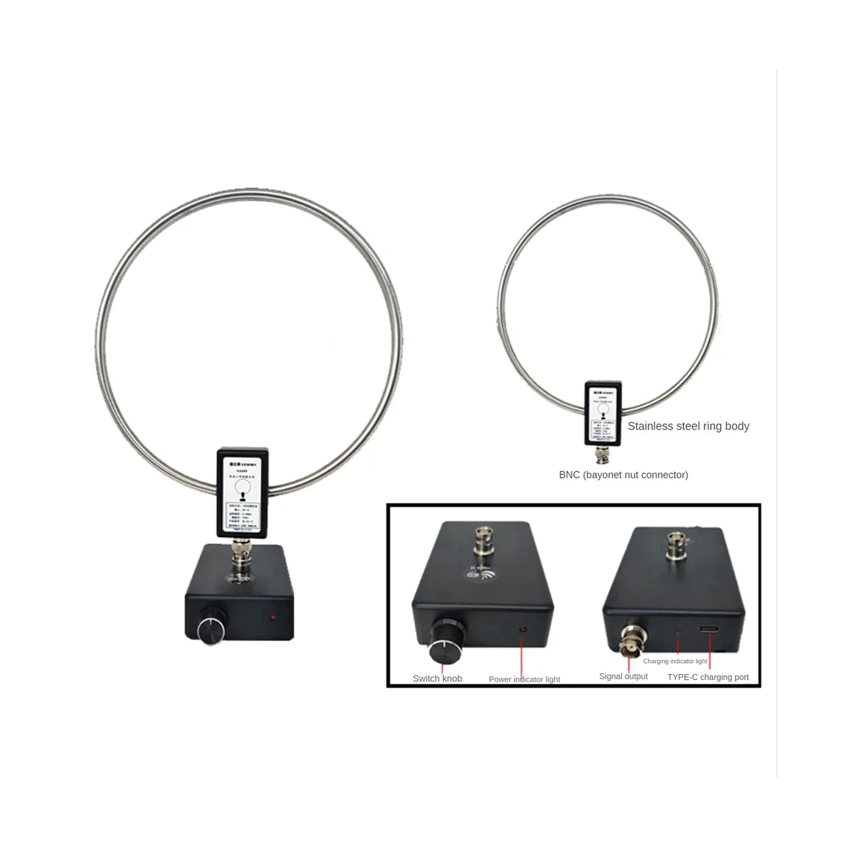 GA450 SDR Shortwave Antenna with Control Box SW 2.30-30MHz MW 522-1710KHz Loop Antenna 20DBI Tuning VOA Radio Antenna