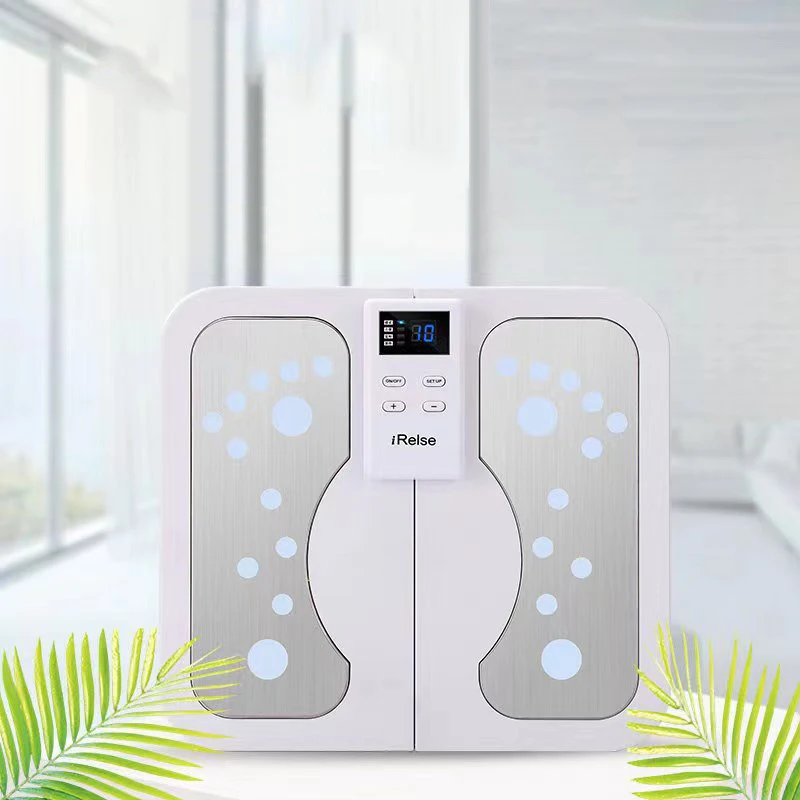 

Household Heated EMS Smart Foot Massager Foldable Pulse Massage Foot Pad Leg Sculpting Foot Therapy Machine Meridian Dredging