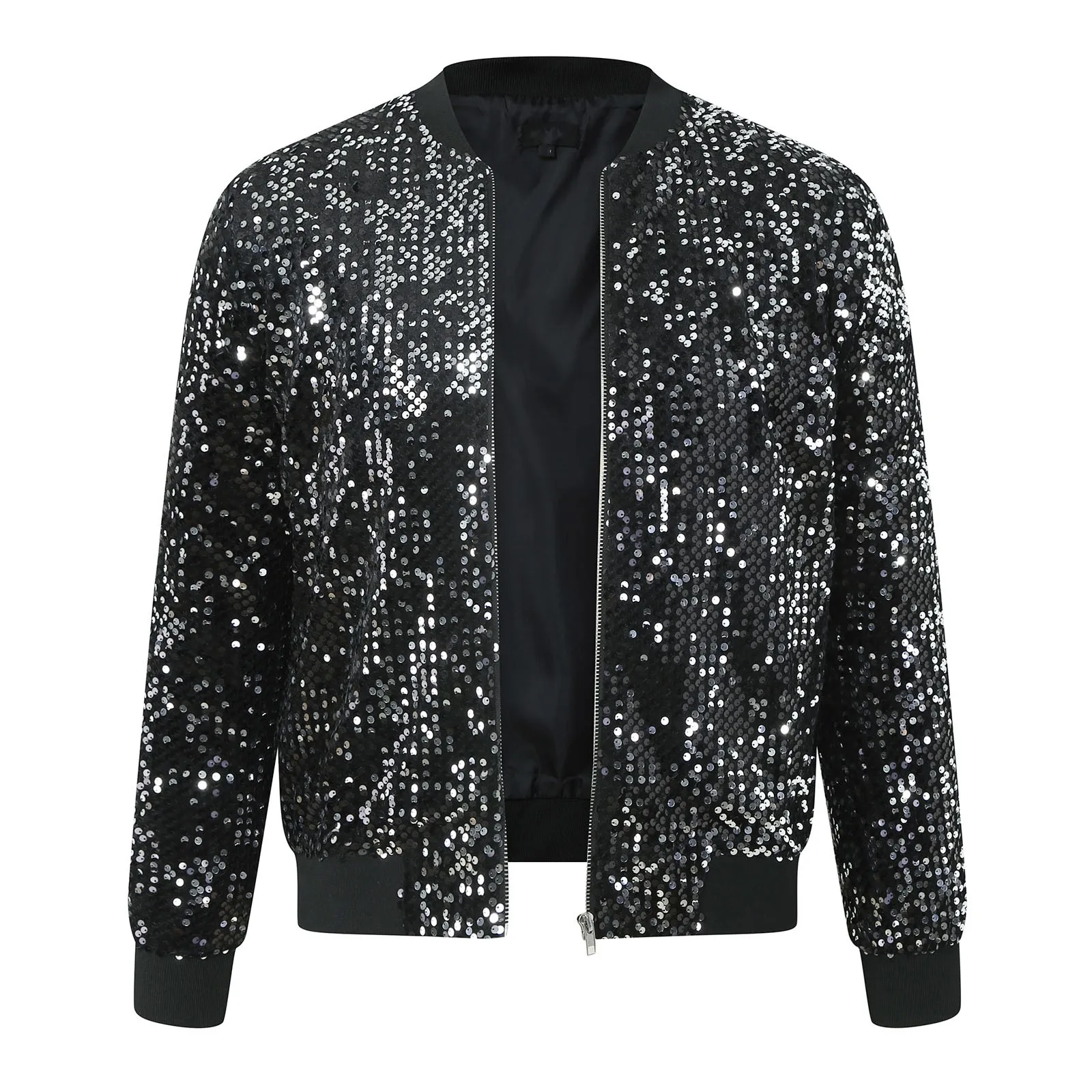 Chaqueta voladora con lentejuelas a rayas Para Hombre, chaqueta con capucha Para exteriores, chaqueta de manga larga con bolsillo de Color sólido, Chamarras Para Hombre Unisex