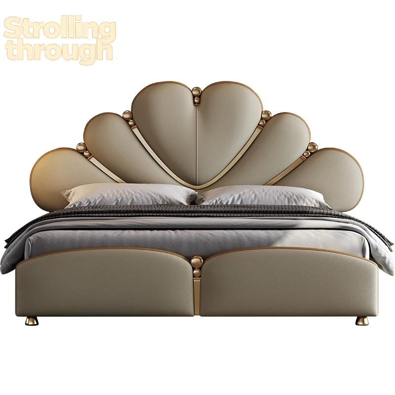 

Regale Luxury Modern Bed Bedroom Designer Simple Double Bed Wedding Italian Romantic Minimalist Vintage Muebles Hotel Furniture