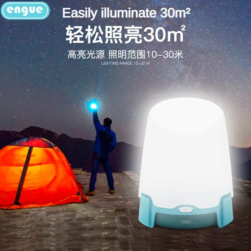 Super Bright Camping Light com carregamento USB e bateria de lítio, iluminação ininterrupta