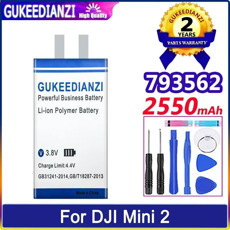 Large Capacity Replacement Batteries 783461 793562 2550mAh For DJI Mini 2 mini2 Camera RC Drone (Your DIY Welding) Cells Battery