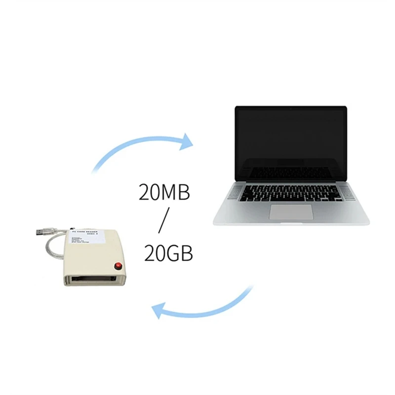 USB 2.0 to 68 Pin PCMCIA Flash Disk Memory Card Reader Adapter Converter for-A19I