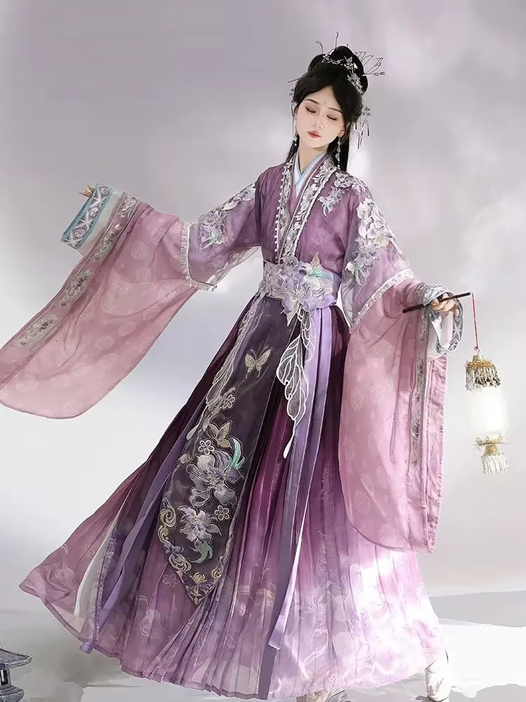 

Hanfu Dress Women Chinese Traditional Cosplay Costume Tang Dynasty Ancient Hanfu Summer Purple Hanfu Dress Carnival Cos Costume