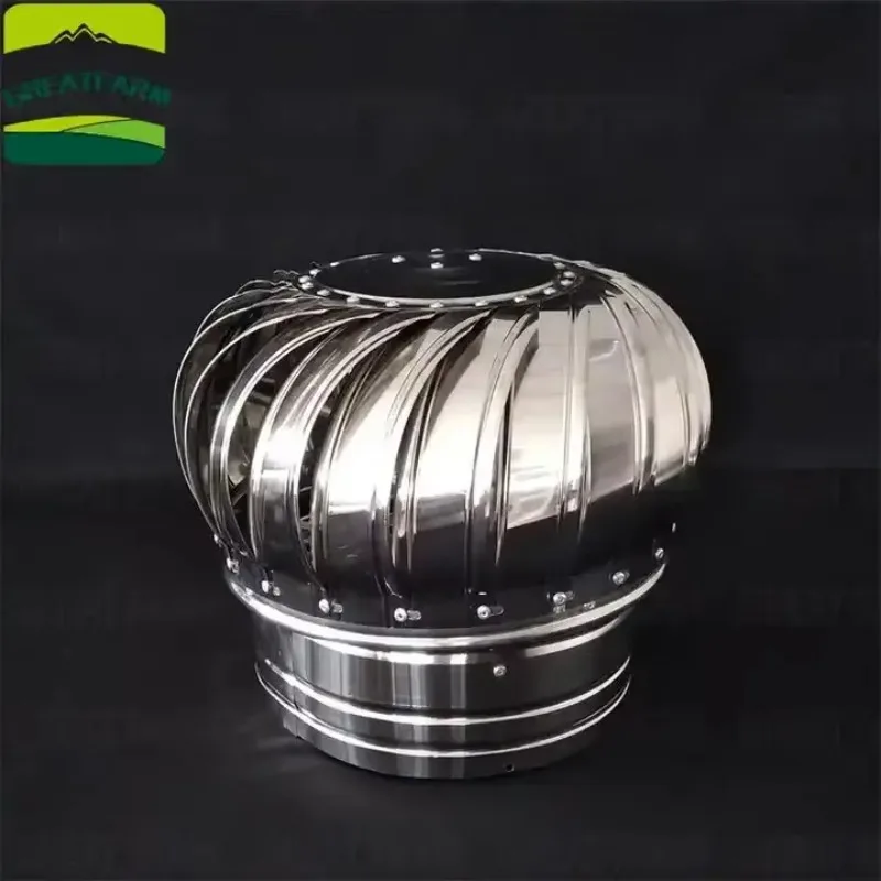 

New Condition Hot Sale Unpowered Roof Turbo Exhaust Fan for Farm Warehouse 304 Stainless Steel Rain-Proof Turbine