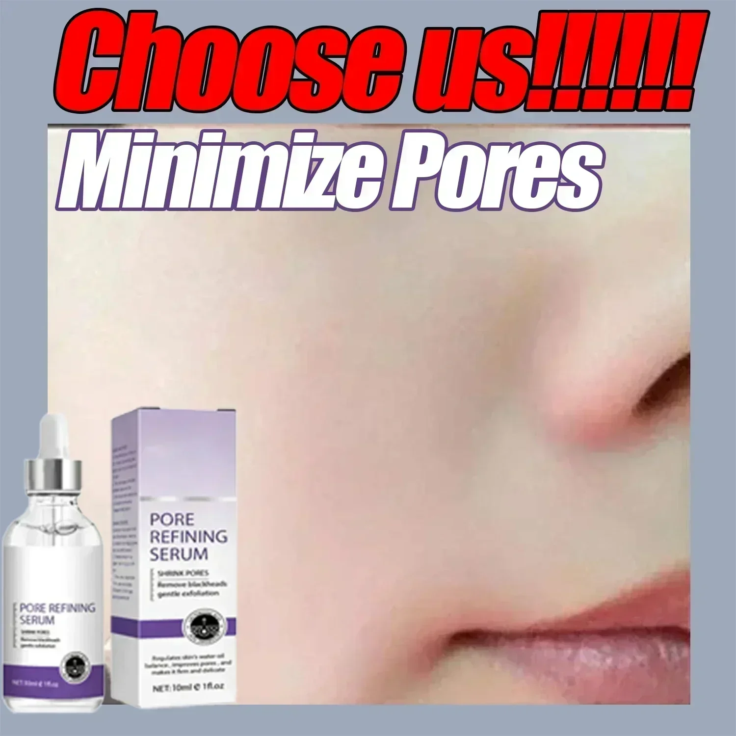 Skin Texture | Pore Refining Resurfacing Powerful Pore Shrinking Serum for Tightening and Removing Large Pores on The Face